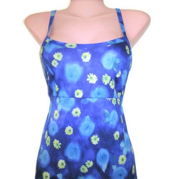 1990s vintage grunge floral maxi slip dress small - Picture 2 of 4